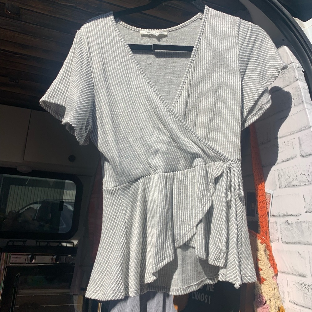 Ribbed Side Tie Top
